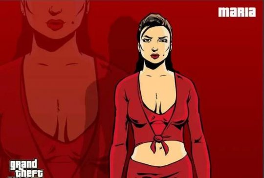 《GTA3》封面女郎“玛利亚”3D建模 红衣红唇美艳动人