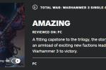 《全面战争：战锤3》发售 Steam好评率59%